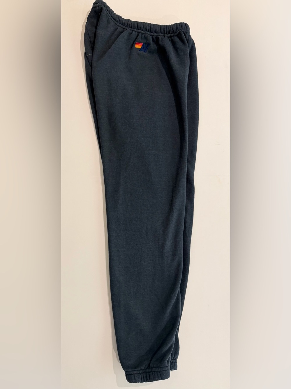 Aviator Nation 5 Stripe Rainbow Navy Charcoal Hoodie Sweatpants Set XS - Picture 10 of 15